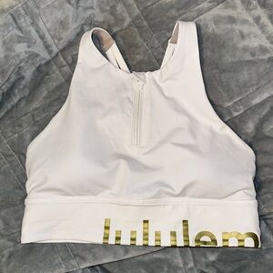 Lululemon sports bra size M / 8 white and gold